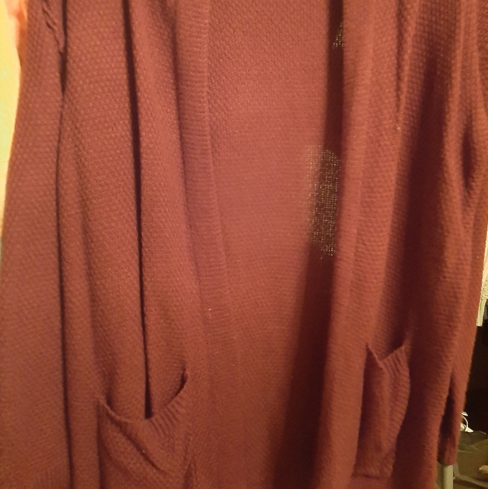 Maroon cardigan (size small)